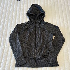Athleta Gray Heathered Full-Zip Hoodie Jacket Women’s Medium